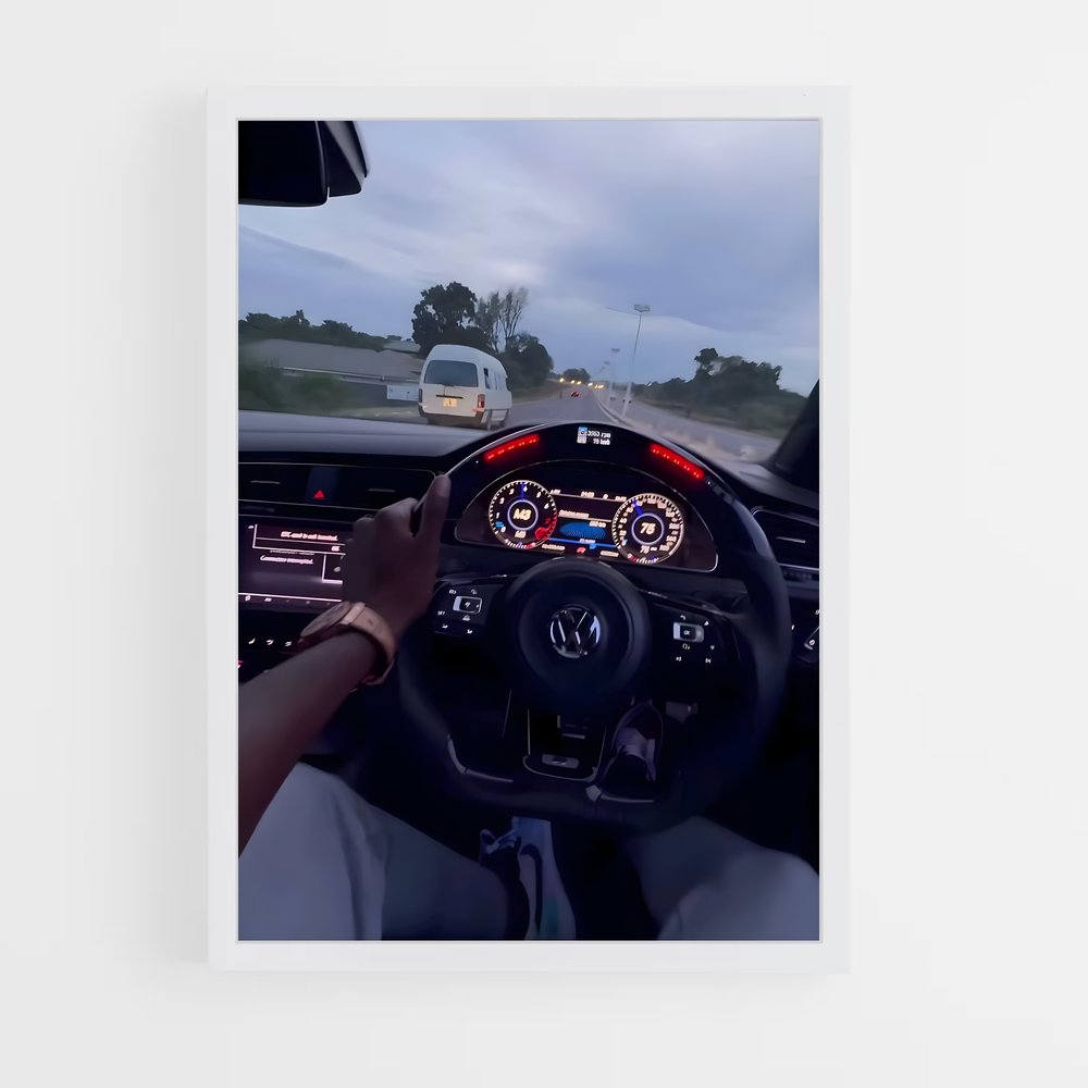 Poster Route du Scirocco – affiche Volkswagen (vue 3)